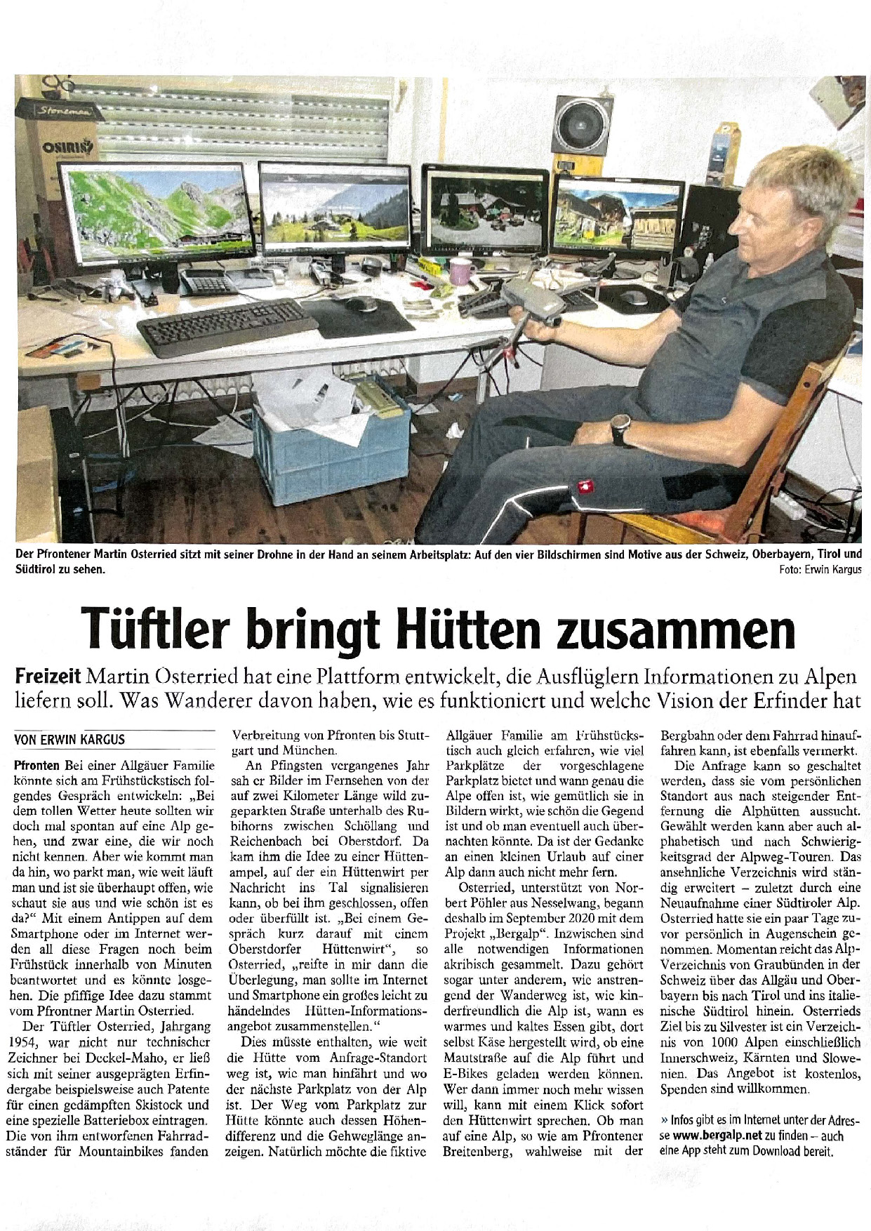 Bergalp Allgäuer Zeitung Artikel August21