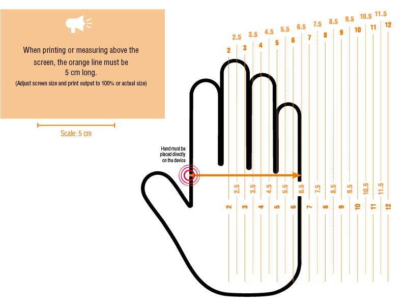 Handschablone am Bildschirm messen EN