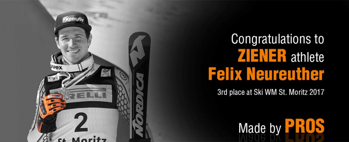 ZIENER Athlet Felix Neureuther holt Bronze im Slalom bei der alpinen Ski WM in St. Moritz